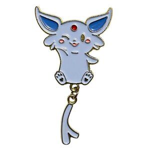 Pokemon Inspired Espeon Dangling Tail Pin Enamel Pin Lapel Pin Fan Made